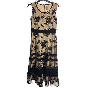 Taylor 6 Floral Velvet Mesh Sheer Whimsigoth Grunge Y2K Midi Dress